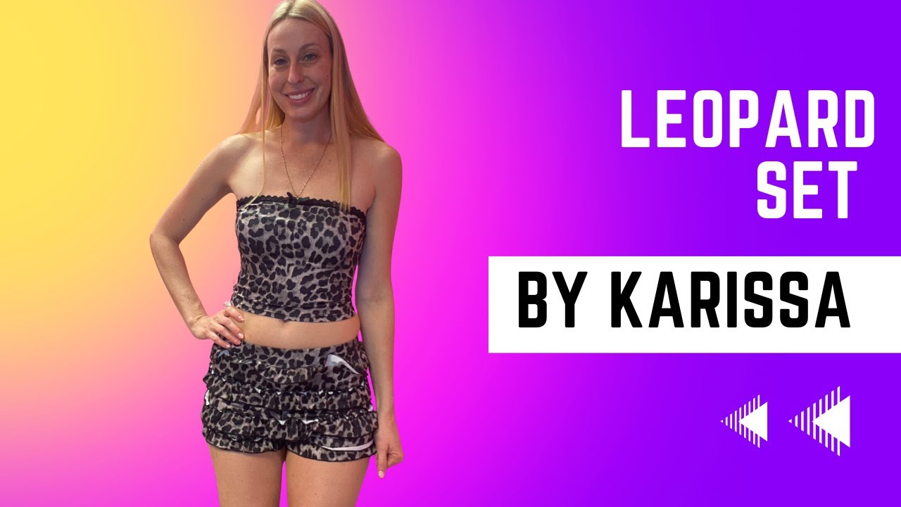 2-Piece Vintage Cheetah Shorts Set (M)