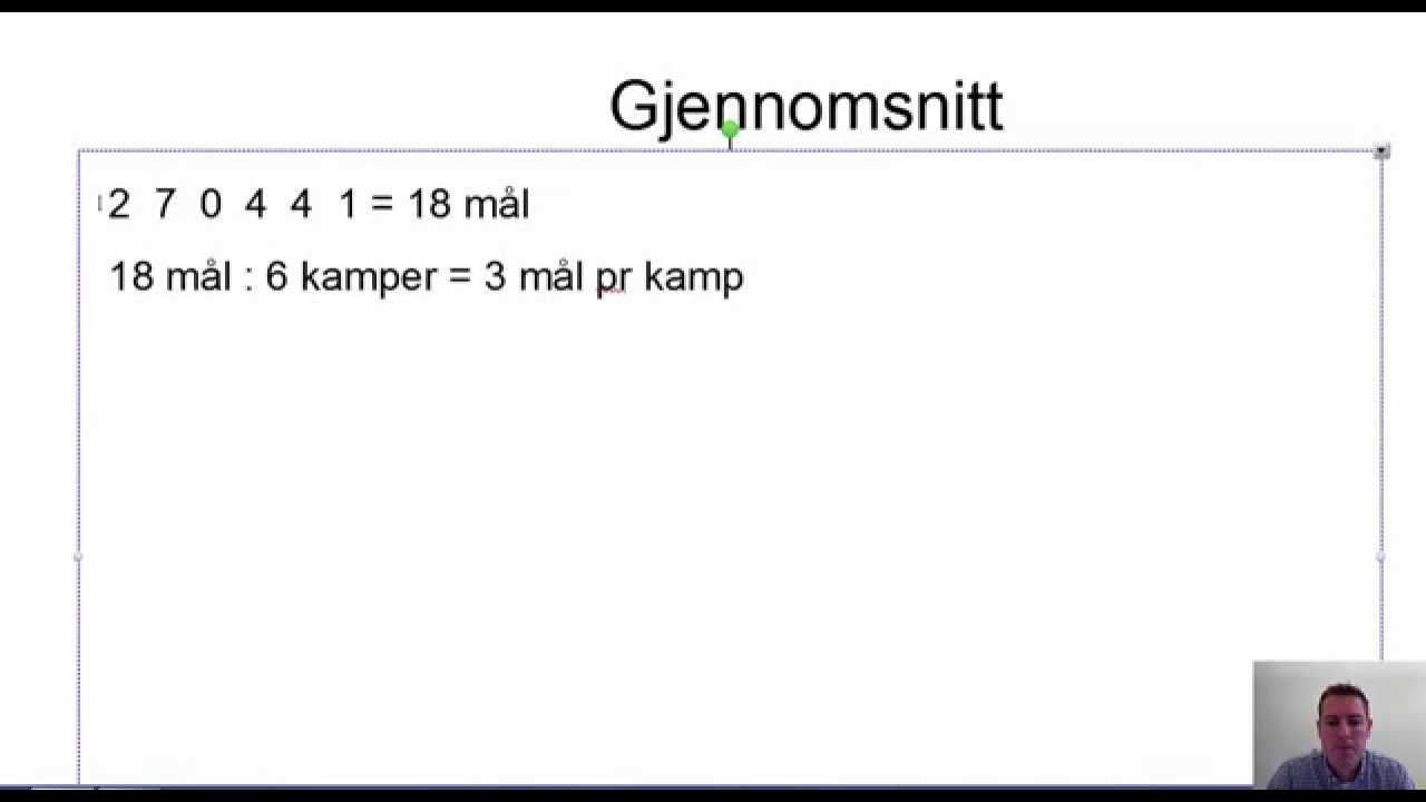 Utregning av gjennomsnitt - YouTube