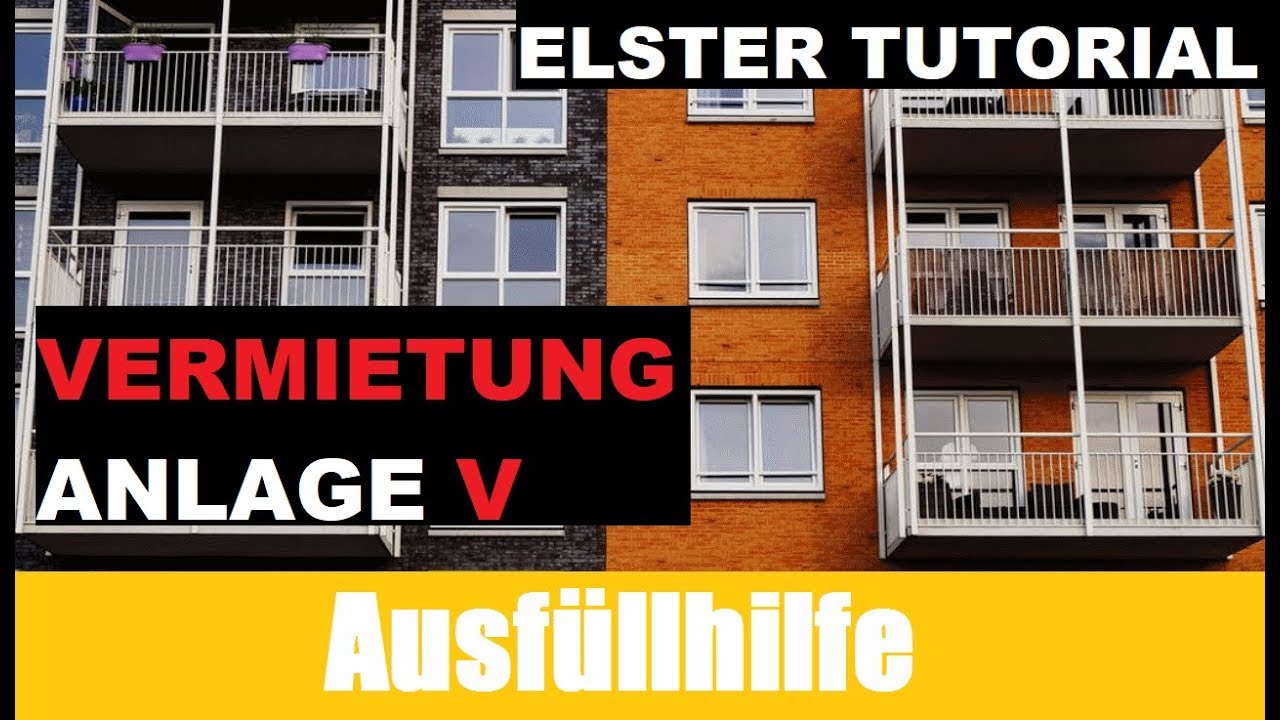 Anlage V Elster Tutorial Steuererklarung Selber Machen Youtube