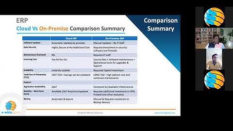 Cloud Vs On-Premise Comparison Summary