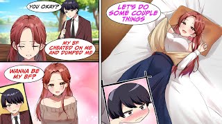 [Manga Dub] I pretended to be her BF, but she took me home and...!? [RomCom]