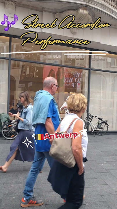 Street Accordion 🎶 Singer in Antwerp | Authentic City Vibes 🇧🇪✨