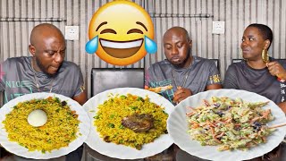 My wife did not see this coming | she thinks she can hide the truth😂 AFRICAN FOOD MUKBANG FRIED RICE
