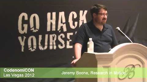 Jeremy Boone at CodenomiCON 2012: Bug Triage