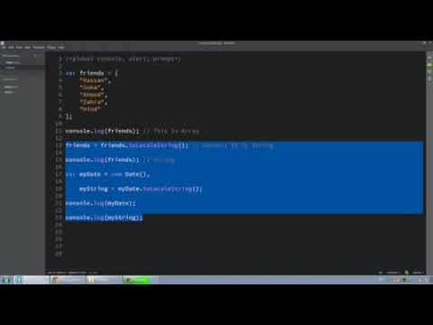 تعلم JavaScript درس 28    تحويل المصفوفة لنص String