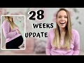 28 weeks pregnancy update  bump shot cramps stretch marks iron supplement skin dryness