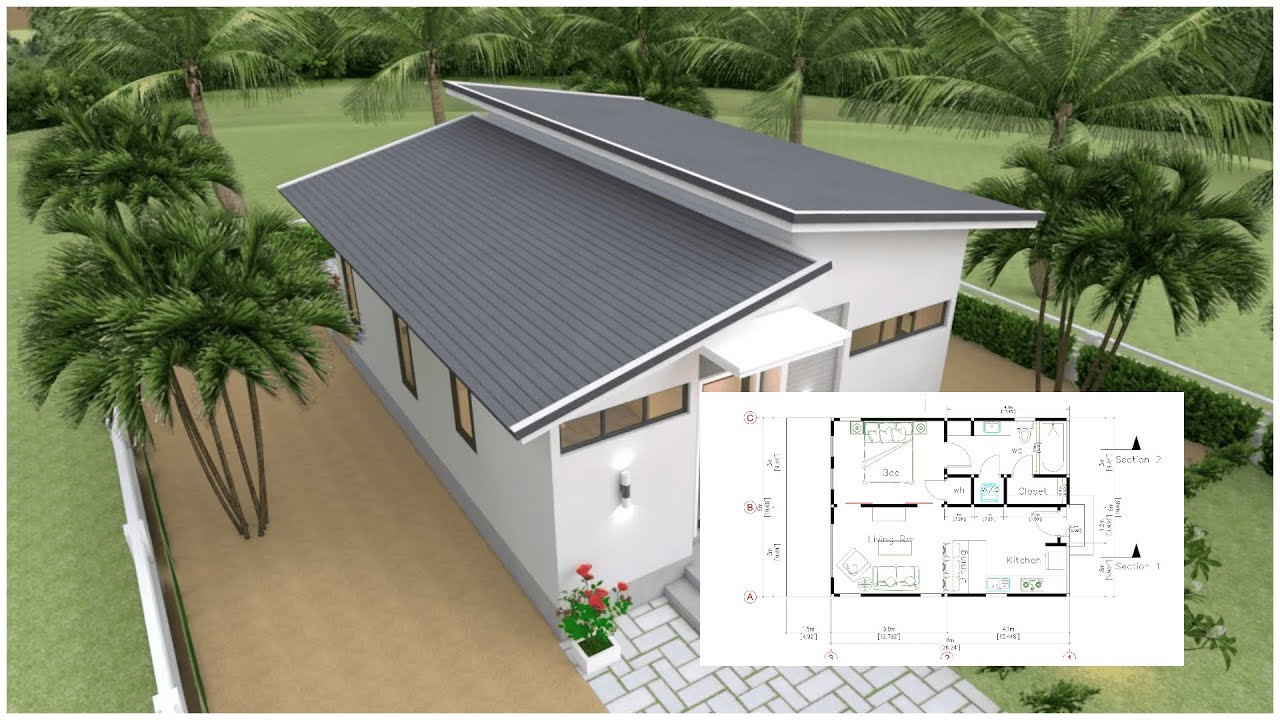 20x26 Ft with 1 Bedroom, Living room, Dining room, Kitchen and 1 bathroom.