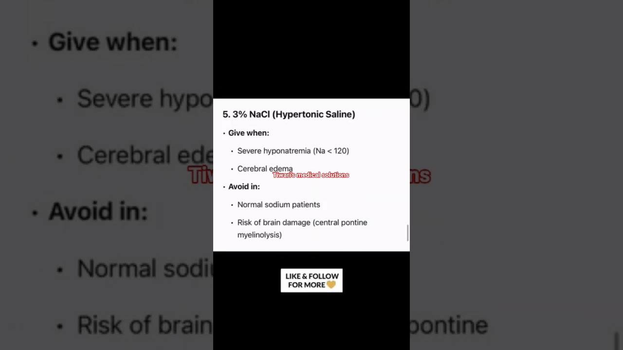 IV Fluids and their uses