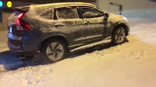 Honda CRV 4x4 test in Snow