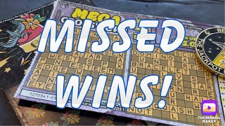 Missed Wins ‼️ #california #lottery #scratchers #gambling #shortvideo 