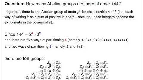 The Fundamental Theorem of Finite Abelian Groups