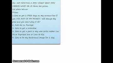 A Fantage Music Video Contest FMV contest