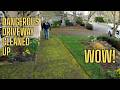 Dangerous Driveway Cleaned, Brilliant Before & After, #asmr, #satisfying, #powerwashing,
