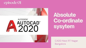 CADD Nest : Absolute Co-ordinate System In AutoCAD||Mamata||RT Nagar