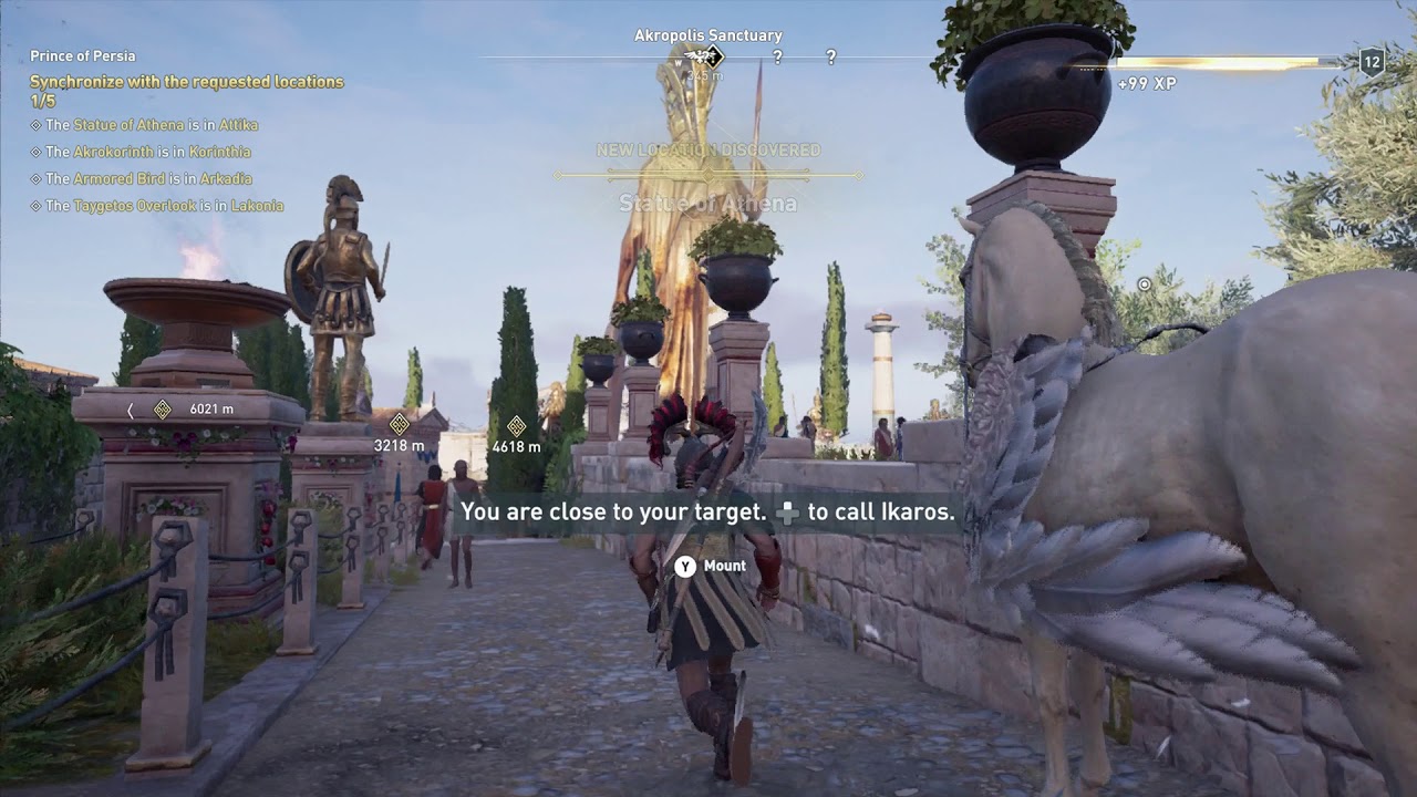 Assassin's Creed Odyssey Get Synchronize with Statue of Athena the