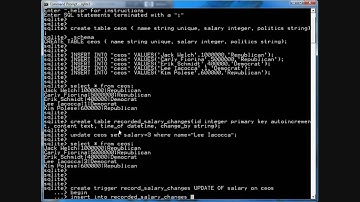 SQLite Database Triggers