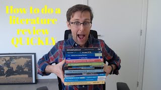 How to do a literature review QUICKLY (stepbystep process)