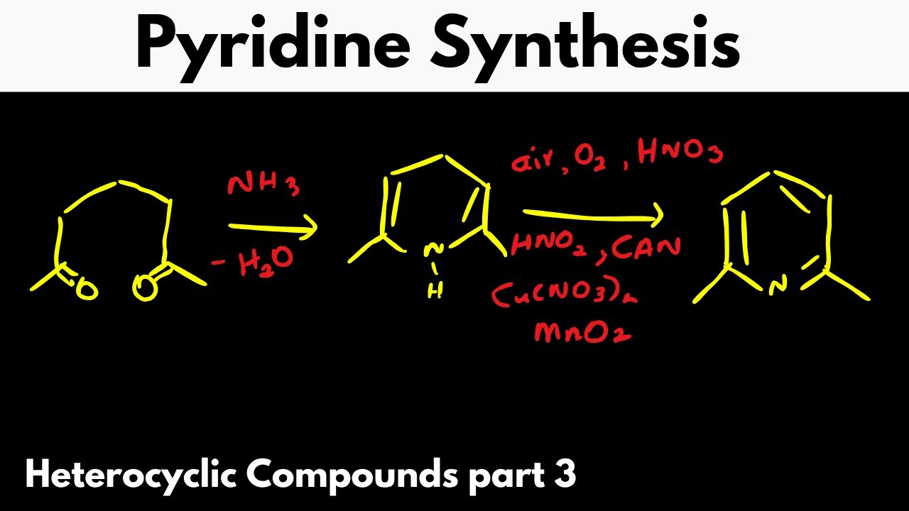 Pyridine Synthesis Mechanism | Heterocyclic Chemistry Part 3 - YouTube
