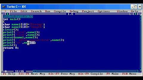 C Programming-39- String functions strcmp strcat