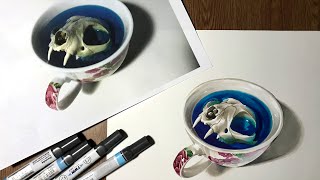 Episode 3: Colouring with alcohol markers in realistic style