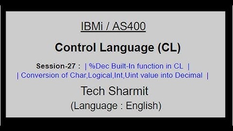 %Dec Built-in function in cl program | CL programming | CL program for Beginners |