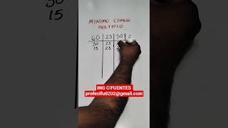 MÍNIMO COMÚN MULTIPLO MUY FÁCIL, CURSOS Y ASESORIAS SABATINAS CORREO: profecifu0202@gmail.com