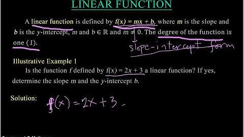 Illustrates a Linear Function Part 1: Discussion: Tagalog Tutorial