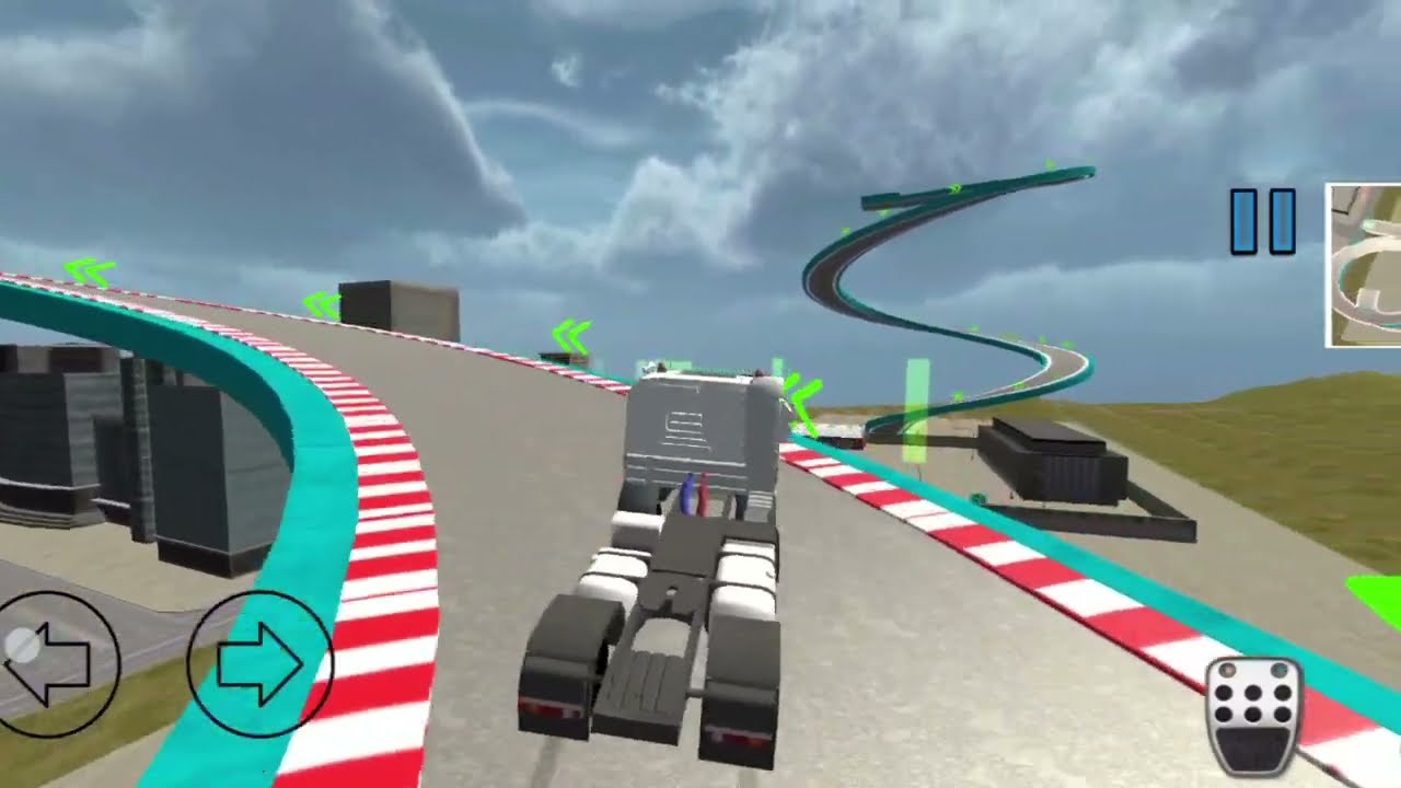 Truck driver video game over bridge JCB game video games 👍 ट्रक ड्राइविंग गेम 