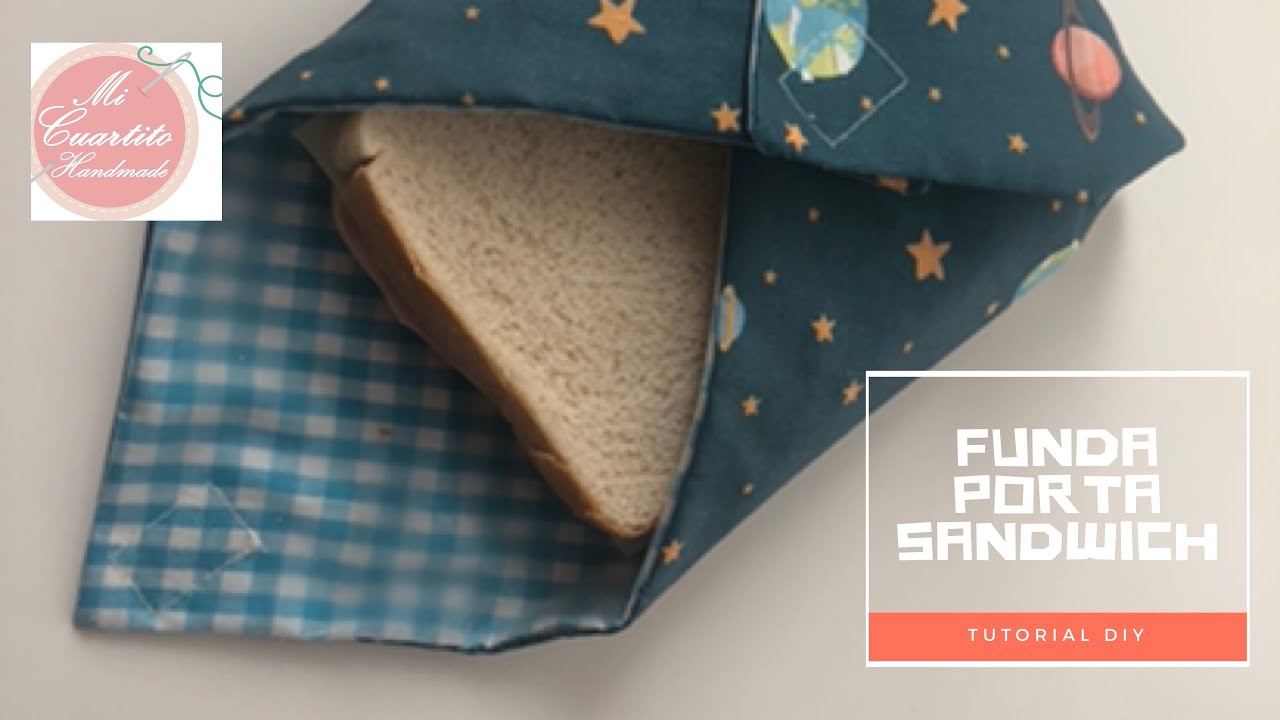 Aprende a coser una bolsa porta sándwich, bocadillos o snacks reutilizable