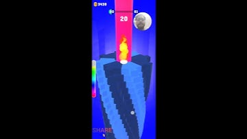 Stack ball game level 83🎯🏀 #shorts #instagram #youtubeshorts #playstation #video #games #gameplay