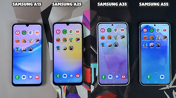 Samsung A55 vs Samsung A35 vs Samsung A25 vs Samsung A15 | Speedtest & Camera Comparison