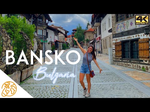Bansko Bulgaria 4k Travel Summer Walking Tour for Tourist & Digital Nomads