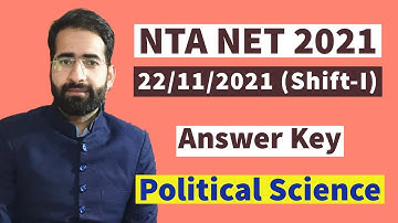 Political Science NET 2021 ANSWER KEY | 22/11/2021 (Shift-I) | Detailed Analysis