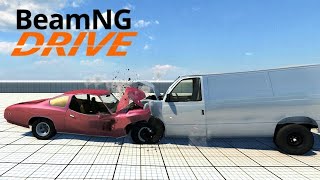 Краш-тесты автомобилей в BeamNG Drive.