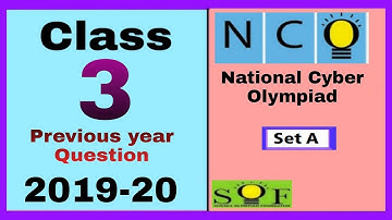 NCO Cyber Olympiad Class 3 Question Paper 2019-20