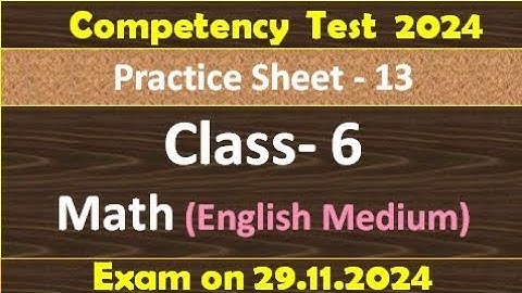 class 6th math weekly practice sheet 13 l competency based test class 6 math pseb english medium