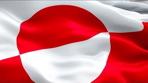 Greenland waving flag. National 3d Nuuk flag waving. Sign of Denmark. Greenland flag HD
