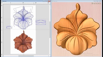 How to make 3D Flower (jaba) design in Vectric Aspire | Easy Technics | (02)