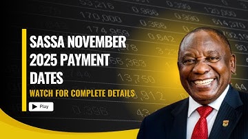 "SASSA November 2025 Payment Dates – R370 SRD, Old Age, Disability & Child Grants Update