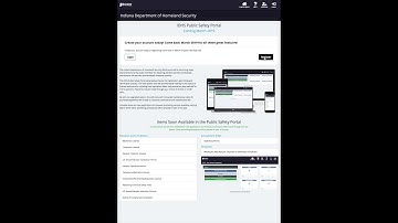 Public Safety Portal (DHS) -  Registration Tutorial