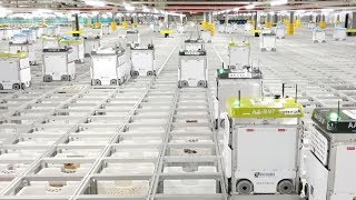 Highly automated robotic warehouse can pack 50 items in five minutes