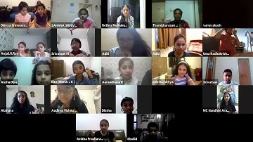 Chennai Event Emcees Thamizharasan RK and Nandhini Aravindan intro at Virtual Birthday Party in Zoom