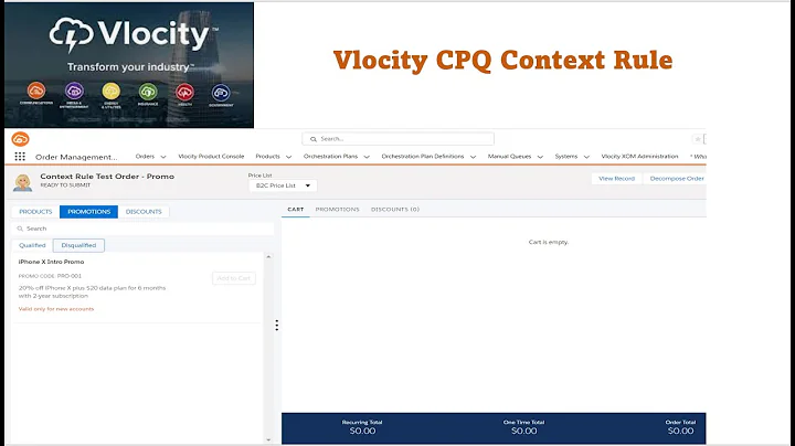 Vlocity CPQ Context Rule (Qualification ContextRule - Salesforce)