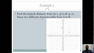 3.7 Taxicab Geometry
