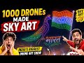 1000 Drones Made Sky Art 😍🎨 | India’s Biggest Drone Art Show 🇮🇳 | Light Painting in Sky