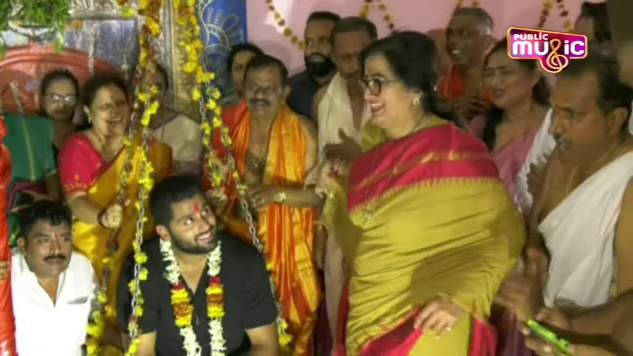 Abhishek Gowda Offers Tulabhara Seva At Nuggikeri Hanuman Temple In Dharwad