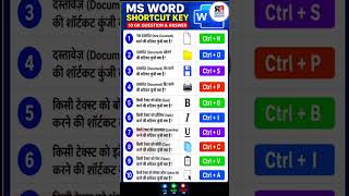 ⌨️MS Word Shortcut Keys | 10 GK Questions & Answers 💻📚 #shorts