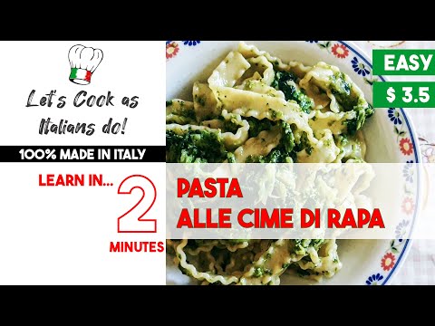 Learn how to cook Pasta e Broccoli Rabe (Cime di Rapa) alla Barese in 2 minutes