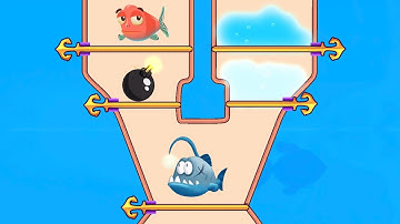 Fish Pin - Puzzle Game All Levels Gameplay For Android, IOS Mobile