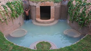 Membuat kolam renang ala orang primitif || primitive technology